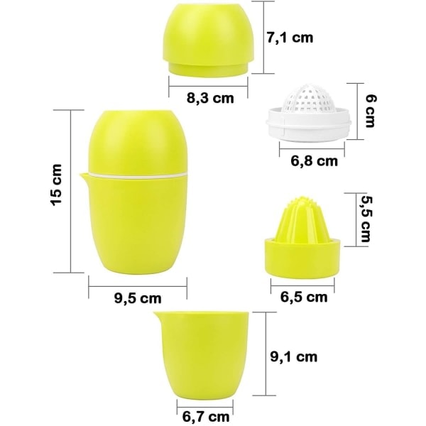 Citrusformet manuel juicepresser Citrusjuicer til forskellige frugter yel（PA）
