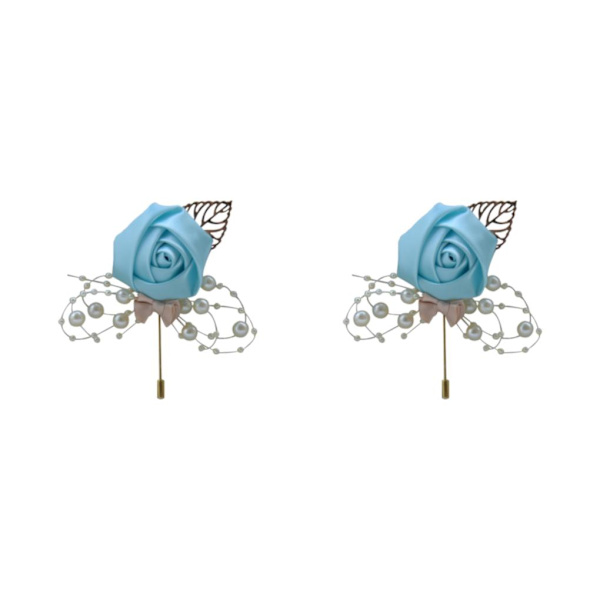 1/2/3/5 Lyxiga bröllopsbroschnålar Chic och eleganta tillbehör vattenblå water blue 2Set