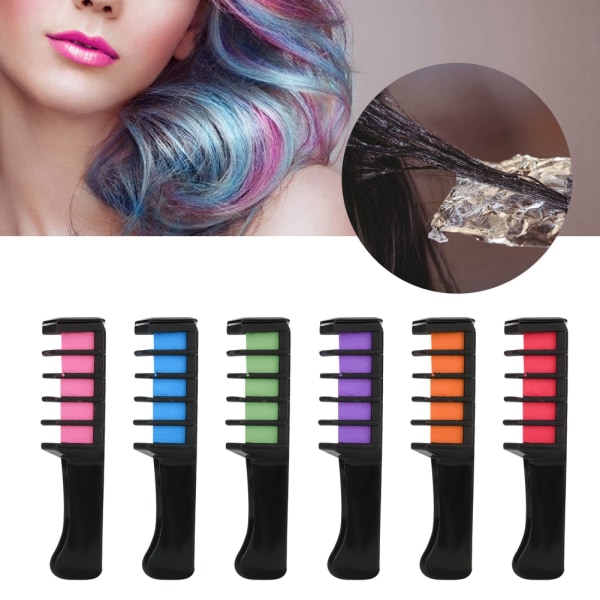 6 farver engangs mini hårfarvning Farvning Kam Frisør Tilbehørsværktøj til hårfarve