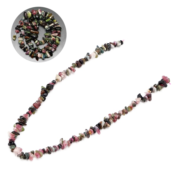 Smycken DIY Irregular Bead Utsökt pärlatillbehör för halsband ArmbandstillverkningTourmalinagat