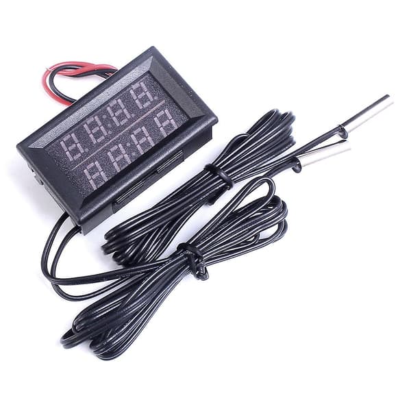 Dubbel Röd LED Digital Display Termometer Vattentät Temperatursensor 0,56 Tum