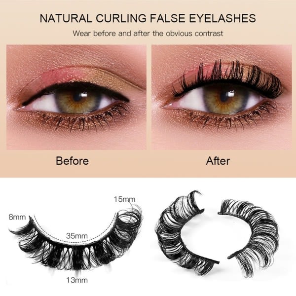 4 par lösögonfransar Russian Strip Lashes 4009 4009 4009 4009