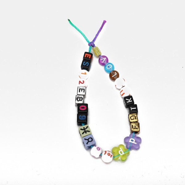 Plastbokstaver Alfabet Løse Perler Tausett Armbånd Halskjede DIY-smykkefunn