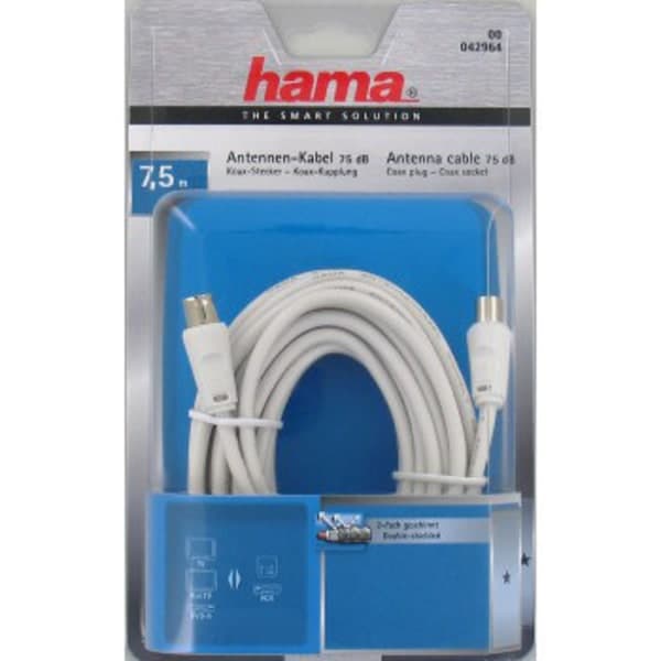 HAMA Antennekabel 75Vit 7,5m