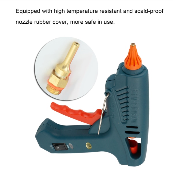 Hot Melt limpistol med 60 W on-off til DIY håndværk smykker reparation 100-240V (US)