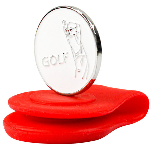 Magneettinen golfhattupidike Cap silikoni vakaa kiinnitys golfharjoitusaputarvikkeet ulkourheiluun, punainen