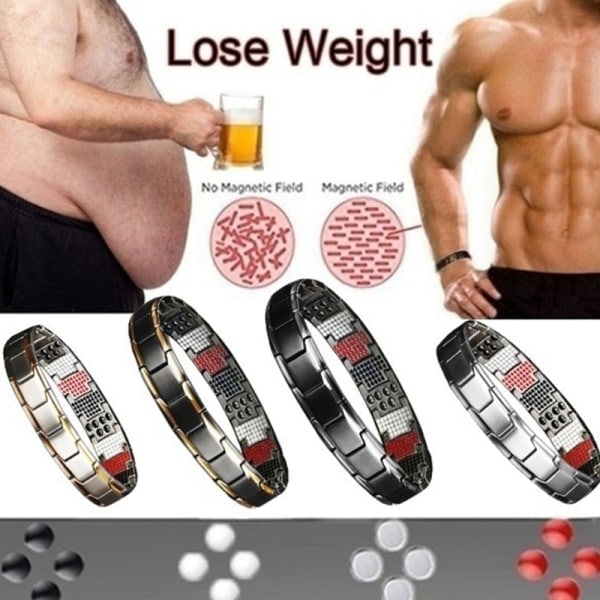 Magnetiskt hälsoarmband för män, titanstål, kraftterapi A4