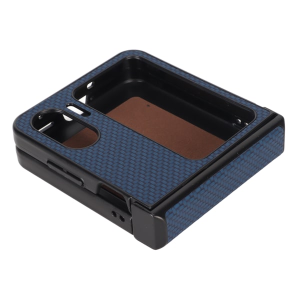 Phone case för OPPO Find N2 Flip Carbon Fiber Texture Fold Mobiltelefon Case Blå