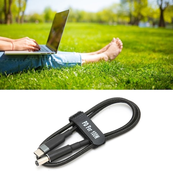 JORINDO Kannettavan tietokoneen latauskaapeli TypeC uros - DC 5.5x2.1mm PD virtalähdeadapterikaapeli 100W (1,5 metriä)