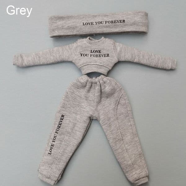 Docka Sweatshirt Antrekk Håndlagde hettegensere GRÅ Grå