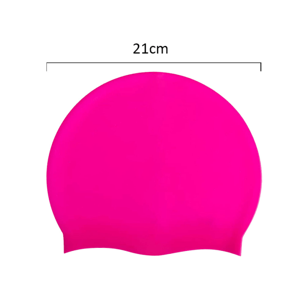 Caps for voksne i ensfarget ren høyelastisk silikon rosa