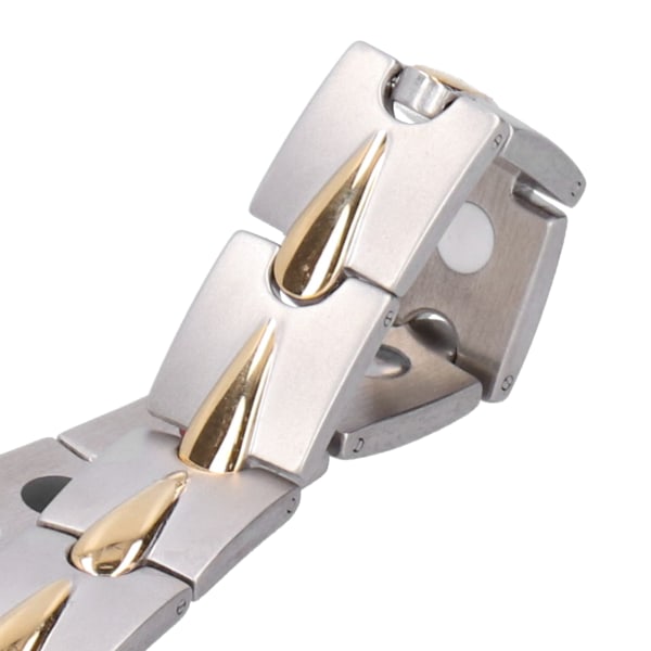 Dråbeformet håndkæde 1,2 cm bred titanstål sundhedspleje magnetisk armbånd Smykketilbehør (sølv guld)