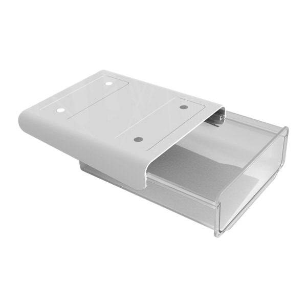 Pöydän alla säilytyslaatikko Ei rei'itettyä säilytystilaa ABS PS Pieni piilotettu laatikko asuntolalle Pieni läpinäkyvä valkoinen