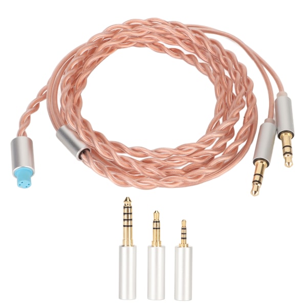 Hörlursuppgraderingskabel 3 i 1 6N Single Crystal Koppar Förlustfri hörlurskabel Ersättning för HE400 HE400I för Z7M2