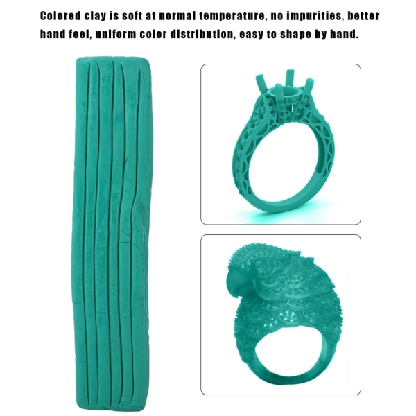 Fargerik myk polymerleire DIY Craft modellering Plasticine Clay Skulptur Blokkleketøy (grønn)