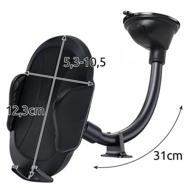 Mobilholder / Bilholder / Holder til Bil - Sugekopp—pa
