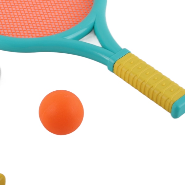 Badmintonracket för barn Halkbeständig Slitstark elastisk bärbar set för barn 2 racketar 2 bollar Blå Gul
