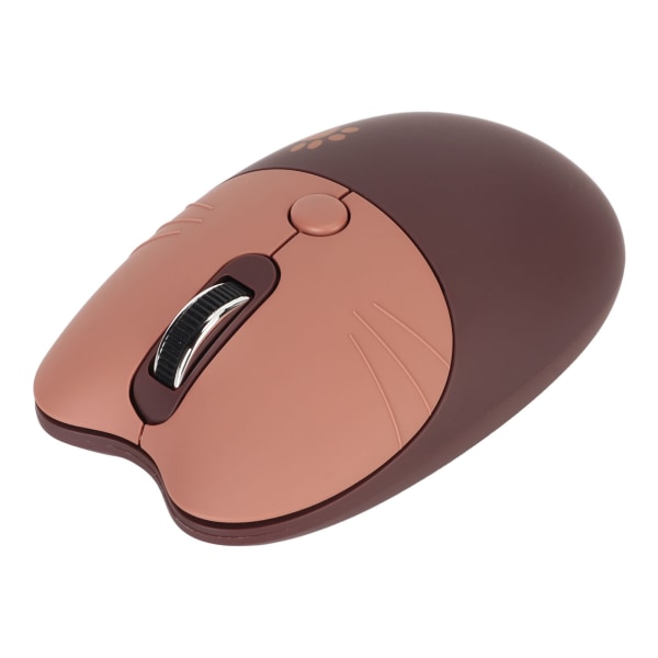 2,4G Cat Wireless Mouse Mute USB -mottagare Söt bärbar 3 nivåer DPI-mus för M3 Laptop-dator Brun