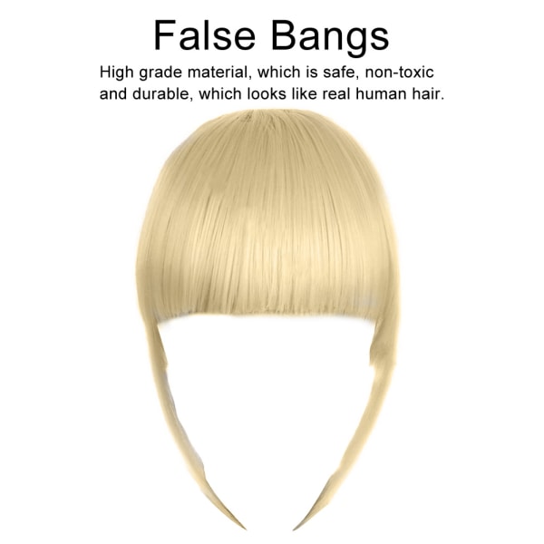 Clip On False Bangs Sporløs hårforlengelse Fringe Girls Synthetic Blunt Bangs Hårstykke 01#