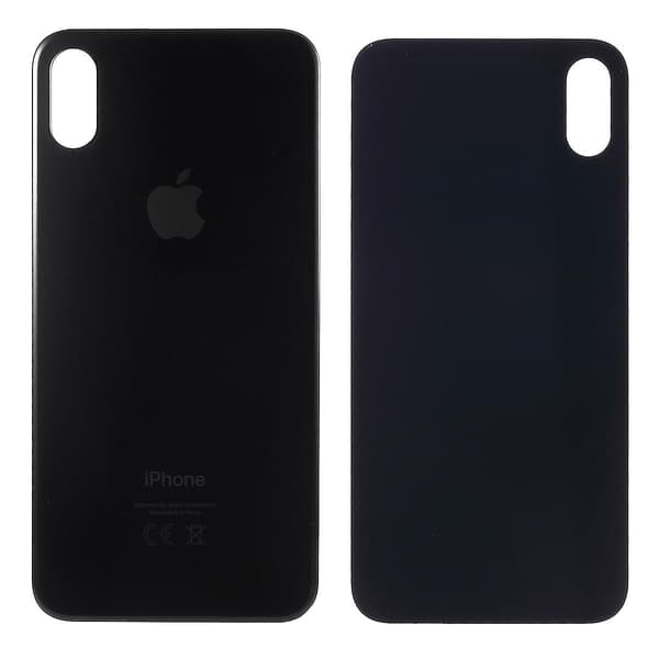 Til iPhone XS 5.8 tommer Glas Bagside Batteridæksel (EU-version) {FW} Black.pa