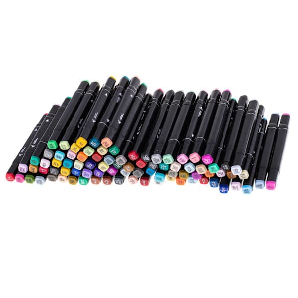 168-Pack Markers with Case - Colouring Pens Double Sided Pens Multicolour