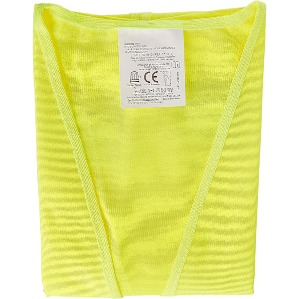 Unisex Reflex Säkerhetsväst CE EN-471 T/XL Unik Hög Synlighet Gul Väst  Gul  XL EU