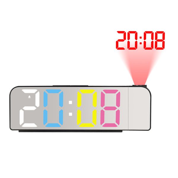 Enkel projektionsväckarklocka LED-näyttö med stort teckensnitt elektronisk