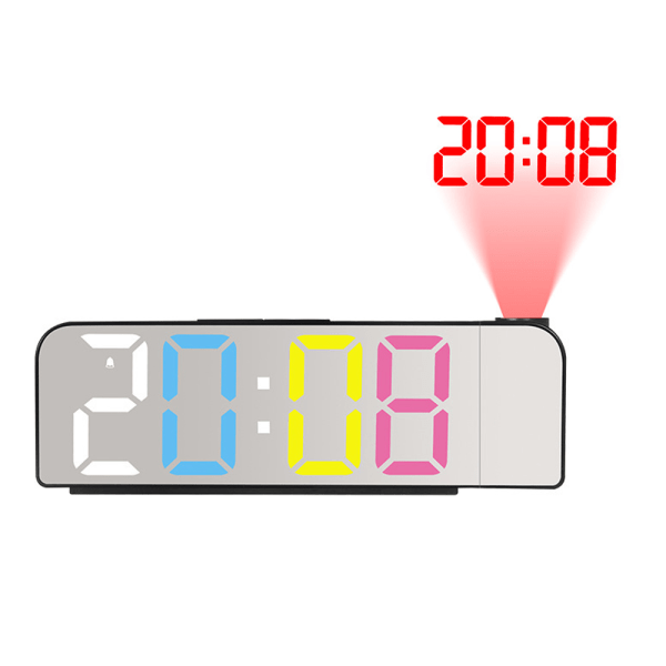 Yksinkertainen projektioherätyskello LED-näytöllä, jossa on suuri fontti, elektroninen