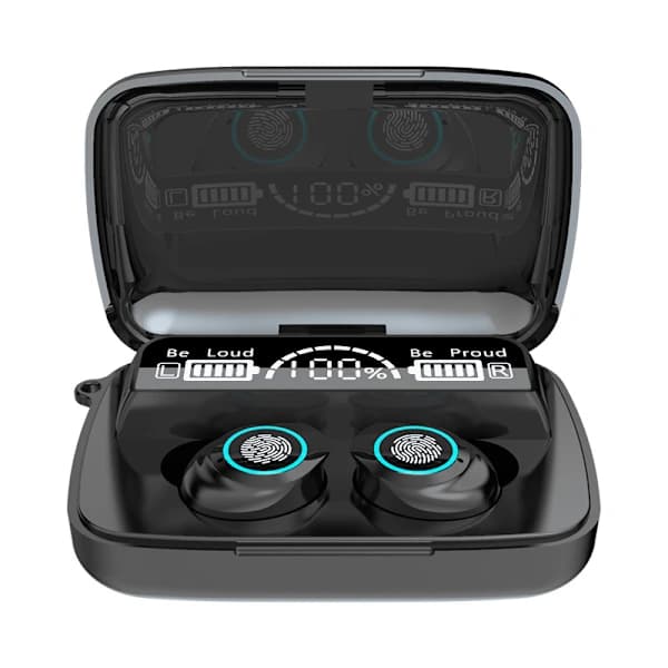 Wireless sport headphones with touch control, waterproof, LED display and Bluetooth