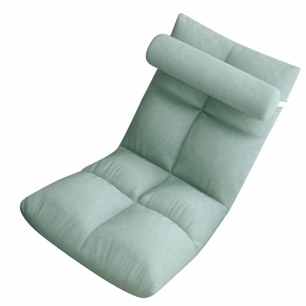 Gulvstol med ryggstøtte Sammenleggbar sofa Stol Soveseng Sofa Recliner Gulv Spillestol Meditasjonsstol for voksne Peacock Blue
