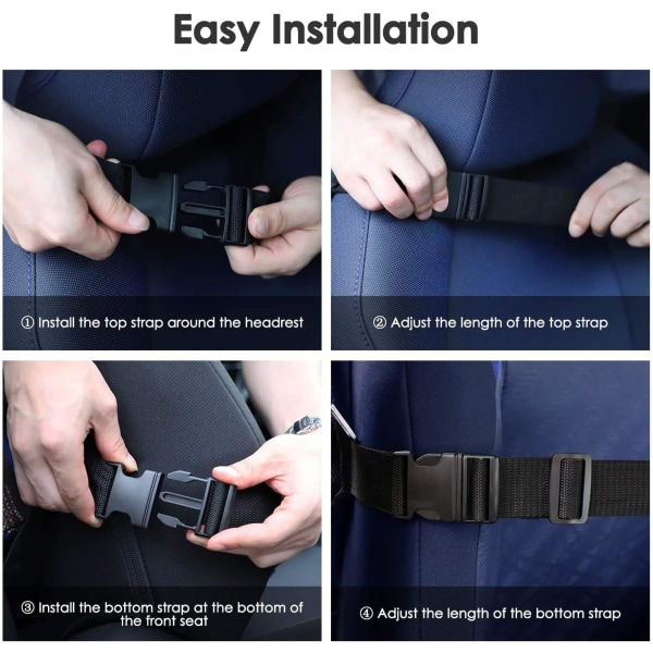 2-pack bilbaksätesskydd - genomskinlig iPad-hållare för enkel förvaring av leksaker/böcker/flaskor/mat
