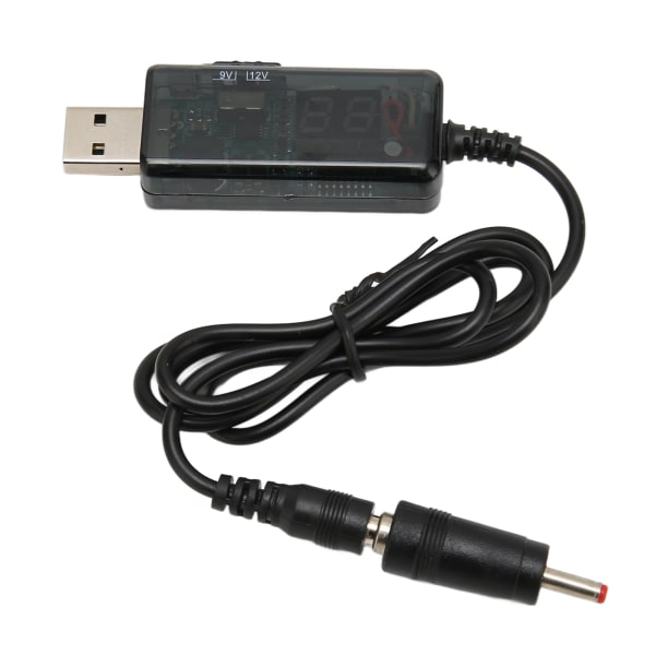 USB-forsterkningskabel 5V til 9V 12V Justerbar bærbar DC USB-trinnledning med 3,5 X 1,35 mm kontaktspiss for viftebordlampe