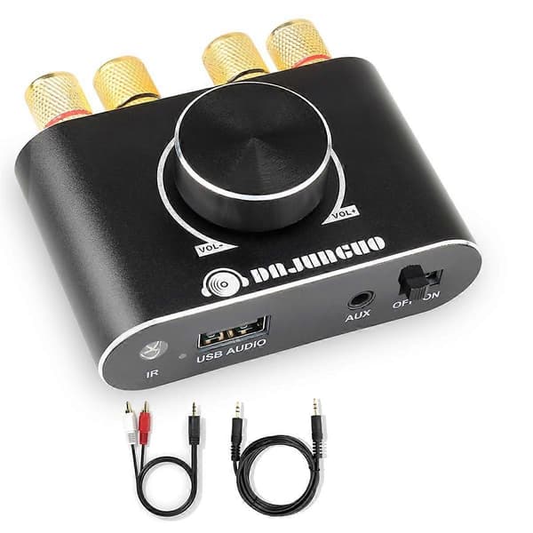 2.0 Kanal 20W+20W Bluetooth-förstärkare med fjärrkontrollfunktion, Stöder Bluetooth/USB/AUX-ingång.pa