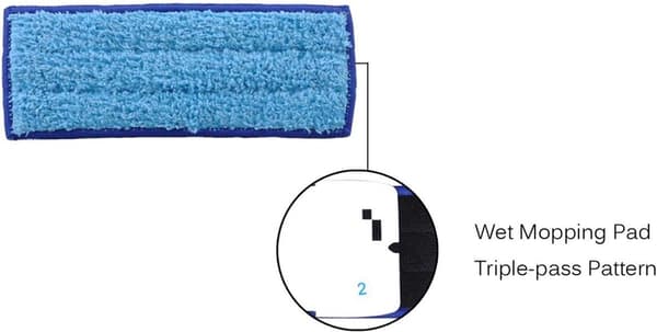 Mopping Pads for iRobot Braava Jet 240 241, 3 Pack Washable Reusable Microfiber Wet Mop Replacement Pads, Blue*(129 tegn)*
