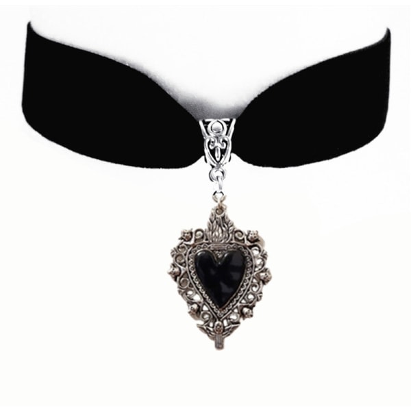 Gotisk vampyr Cameo hänge krage sammet halsband sammet vintage halsband stil B