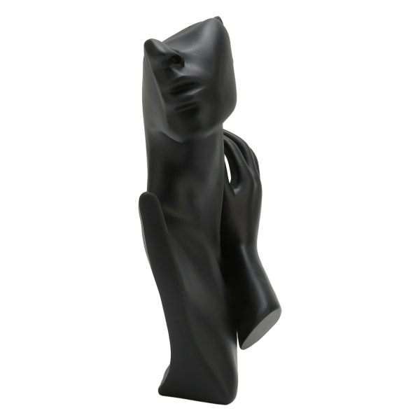 Smykker Mannequin Display Sett svart harpiks Realistisk kunstnerisk øredobber Halskjede Ring Display Stand for Shop