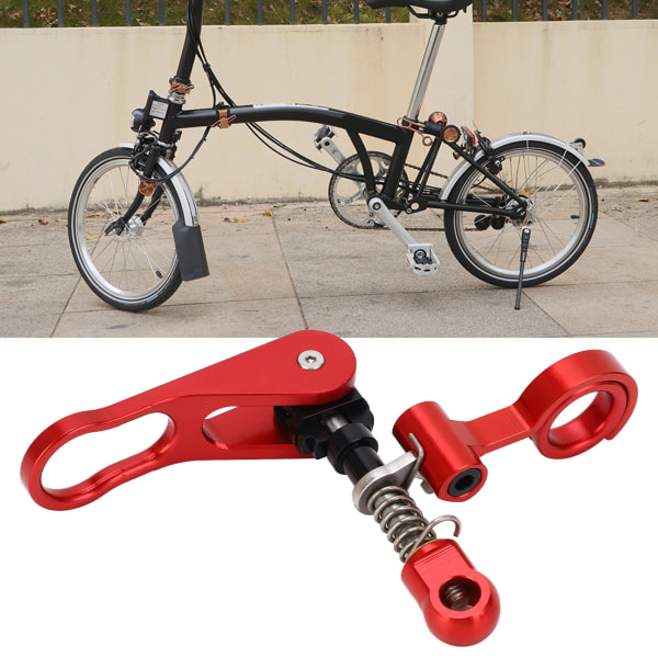 Hurtigutløser sykkel setepinne klemmehåndtak og bakre rammeklemme aluminiumslegering for Brompton foldesykkel anodisert rød