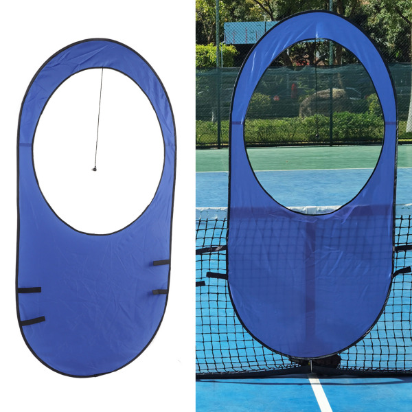 POWERTI Tennis Window Target Blå bærbart nylon tennistræningsudstyr til udendørs