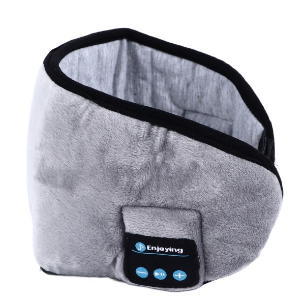 Bluetooth Sleep Eye Patch for menn Kvinner Myk trådløs sovehodetelefon øyedeksel for flyreise Meditasjon Grå