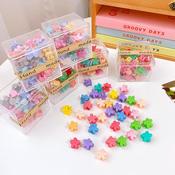 36 stk Baby Girl Mini Hair Claw Clips Småbarn Søt tegneserie dekorative hårspenner Tilbehør for Party Type 4