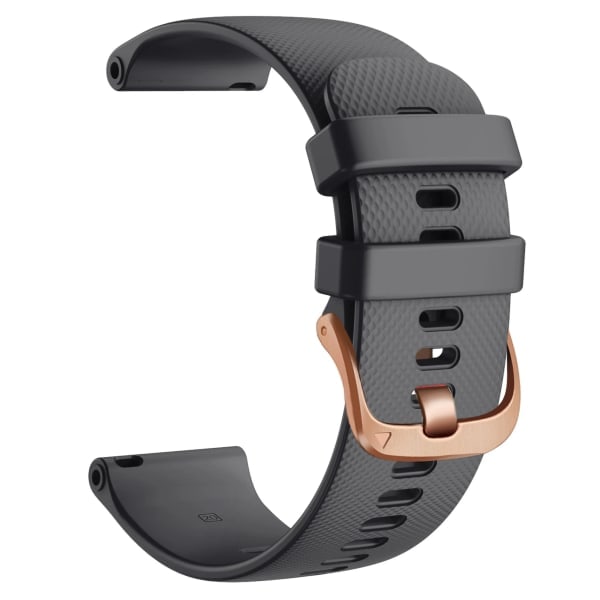 Läder Smartwatch Armband för HUAWEI WATCH GT 4 41mm/Garmin Venu 3S/Venu 2S Armband Roséguld Spänne 18mm Armband Silikon Svart Silikon bl...