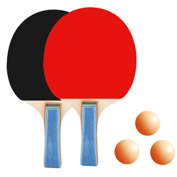 2st Bordtennisracket med 3 Pong Ball Bord Pong Ball Paddle Set för Gym Sporting
