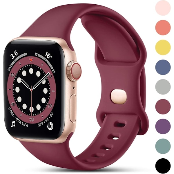 Punotut Solo Loop -rannekkeet, jotka ovat yhteensopivia Apple Watch 40mm 38mm 41mm -kellojen kanssa naisille ja miehille, säädettävä joustava nailoninen urheiluranneke