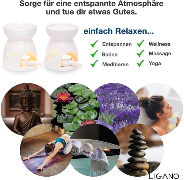 Keramisk brenner - Aromalampe med telysholder
