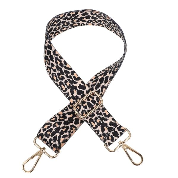 Axelremsväska med leopardtryck, justerbar axelremslängd 80-140 cm (bredd: 3,8 cm)