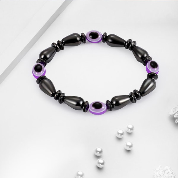 Mote enkelt armbånd svart gallestein 4 STK armbånd smykkesett for kvinner