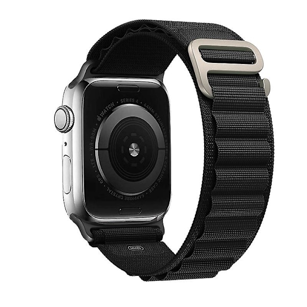 Alpine Loop-band för Apple Watch Rem 49mm 44mm 40mm 45mm 41mm 42mm 38mm 38 40 44 45 Mm Armband Iwatch Ultra Series 7 6 3 Se 8 svart