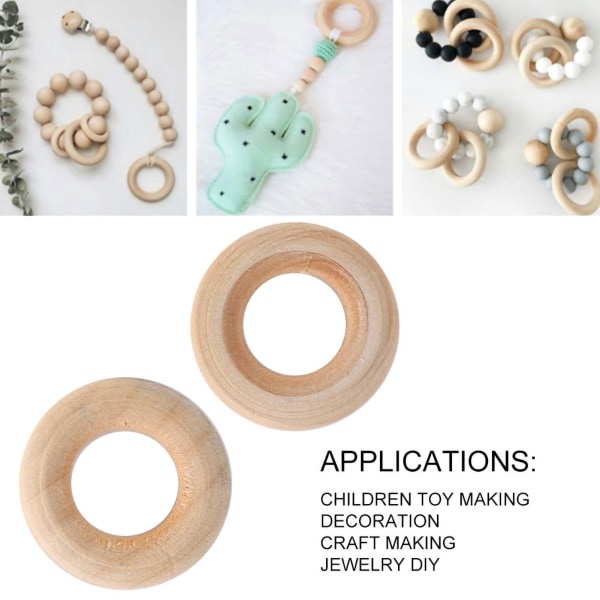 200 stk 20 mm naturlig trering smykker halskjede armbånd DIY håndverk tilbehør