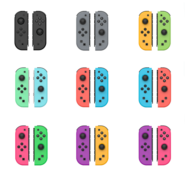 NS langaton herätys vasemmalla ja oikealla kahvalla joycon pieni kahva NS isäntäkahva SWITCH Bluetooth kahva Purple+yellow