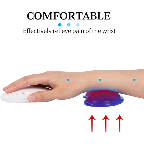 Gel håndledsstøtte Ergonomisk musematte Translucence Blå Silikon Gelpute for mus tretthet lindring Håndpute Myk håndled